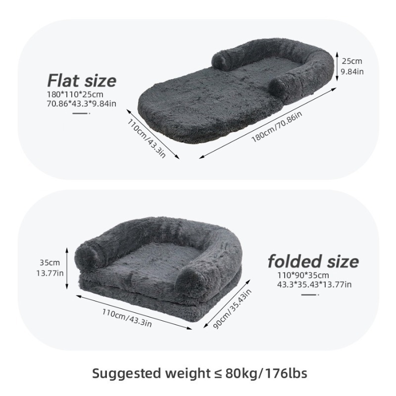 Oversized Luxury Dog Cat Bed Removable Washable Plush
