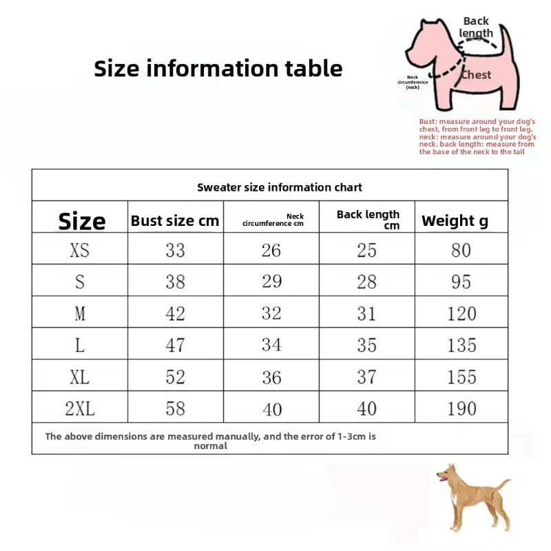 Letter Pattern Knitting Wool Warm Dog Sweater