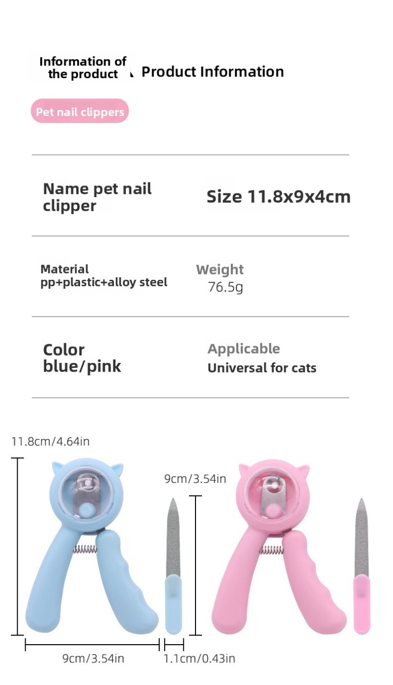 Pet Nail Clipper PP Material Round Hole