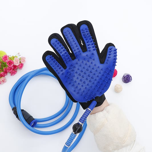 Pet Grooming Gloves Eco Friendly Jacquard 2 in 1
