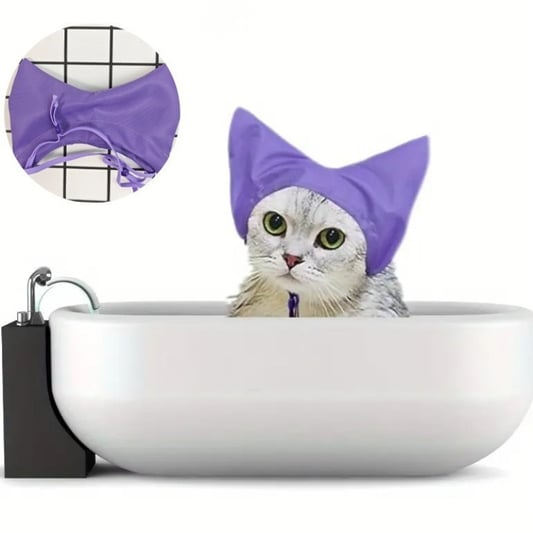 Cat Bath Cap Waterproof Ear Protection
