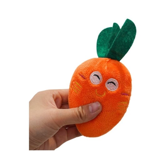 Carrot Cotton Dog Toy Squeaky Eco Friendly