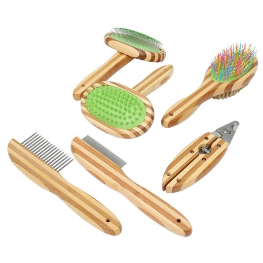 Pet Grooming Kit Bamboo Scissors Comb Set