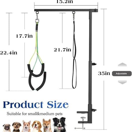 Pet Grooming Stand Adjustable Height with Scissors