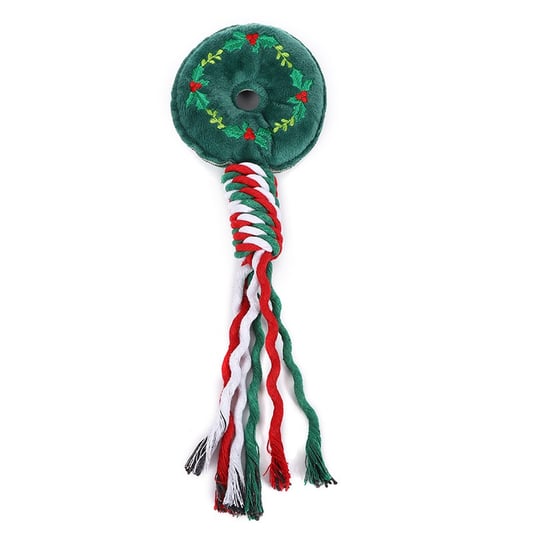 Christmas Plush Dog Toys with Ropes