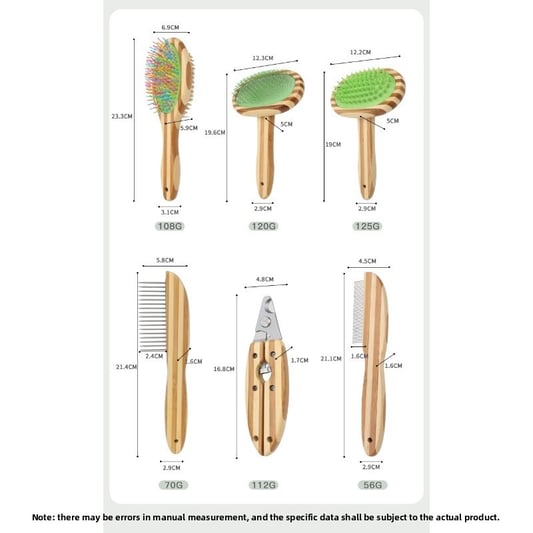 Pet Grooming Kit Bamboo Scissors Comb Set