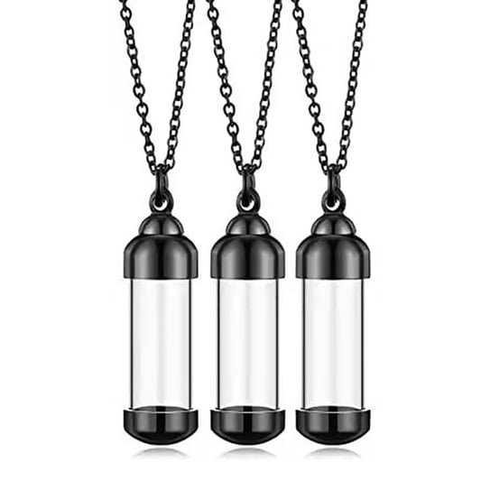 Transparent Glass Pet Ashes Urn Pendant Necklace