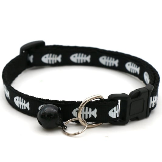 Waterproof Fishbone Design Pet Collar with Ribbon