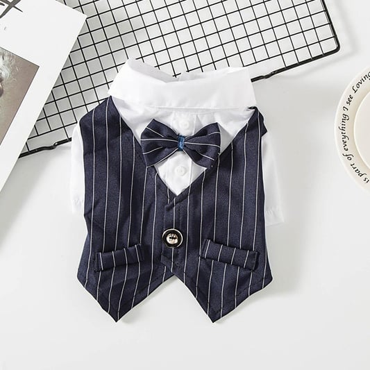Formal Wedding Tuxedo Suit with Bow Tie for Dogs