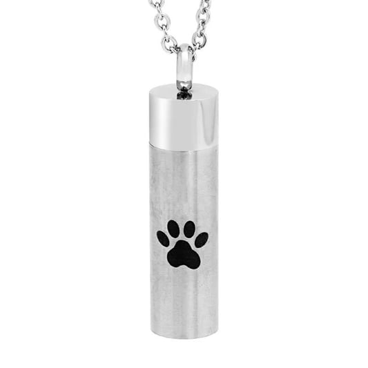Minimalist Cylindrical Perfume Urn Pendant Necklace