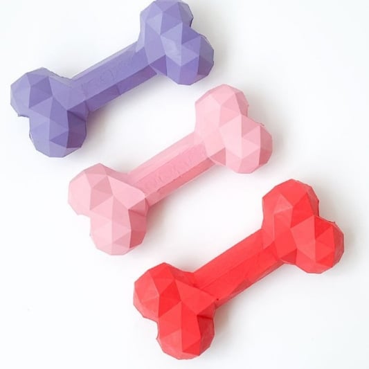 Natural Rubber Diamond Bone Treat Dispenser