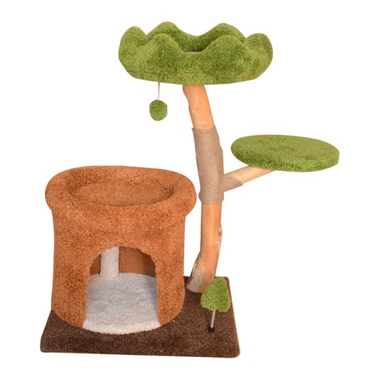 Integrated Cat Tree with House and Jumping Platform