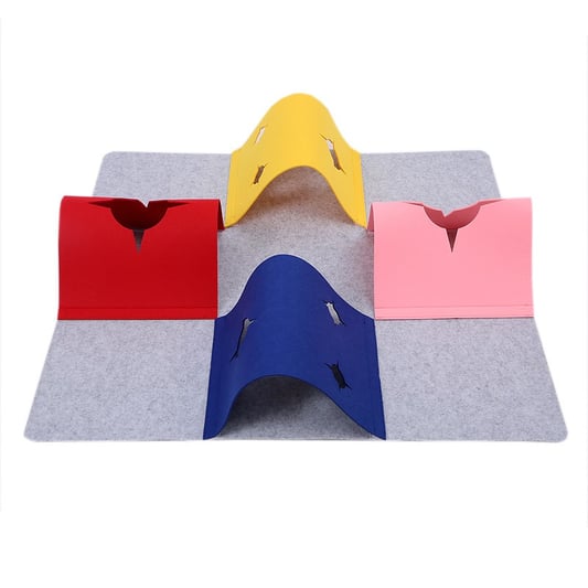 Eco-Friendly Felt Cat Tunnel for Play