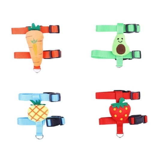 Small Animal Harness Leash Fruit Cartoon Set