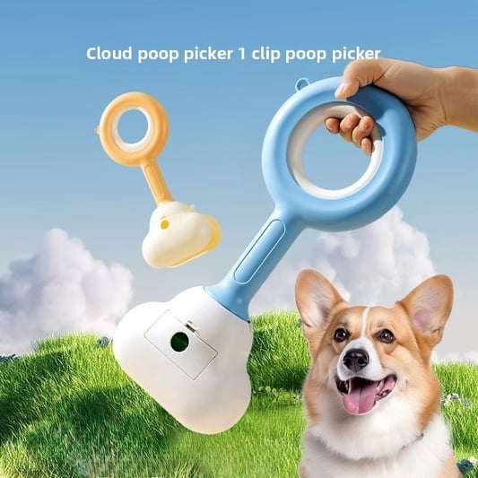 One-Hand Plastic Poop Bag Holder Clip