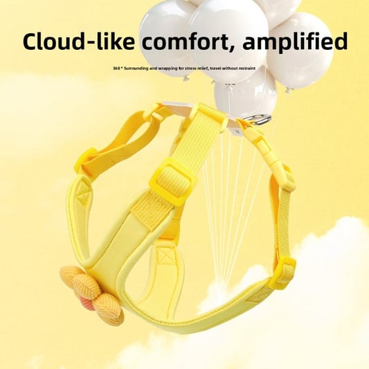 Dog Harness Set Flower Decoration Adjustable