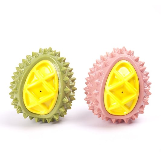 Durian Shape TPR Dog Chew Toy for Teeth Cleaning