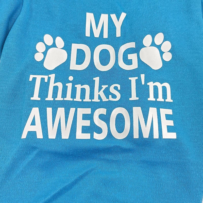 Cotton Dog Vest with English Print