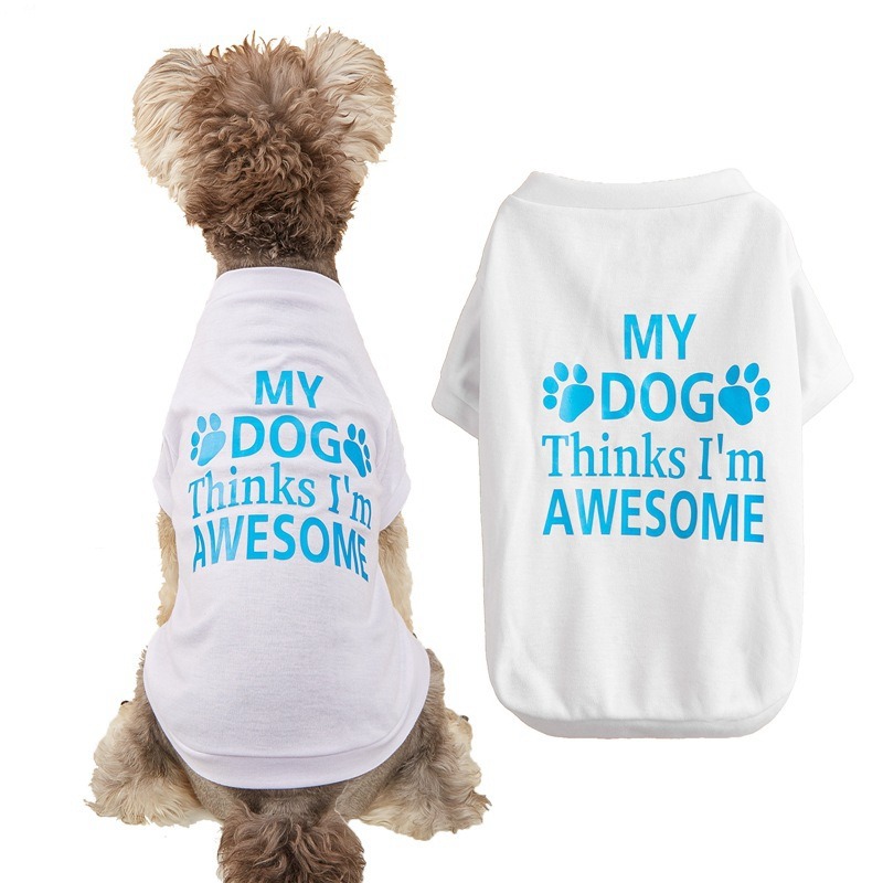 Cotton Dog Vest with English Print