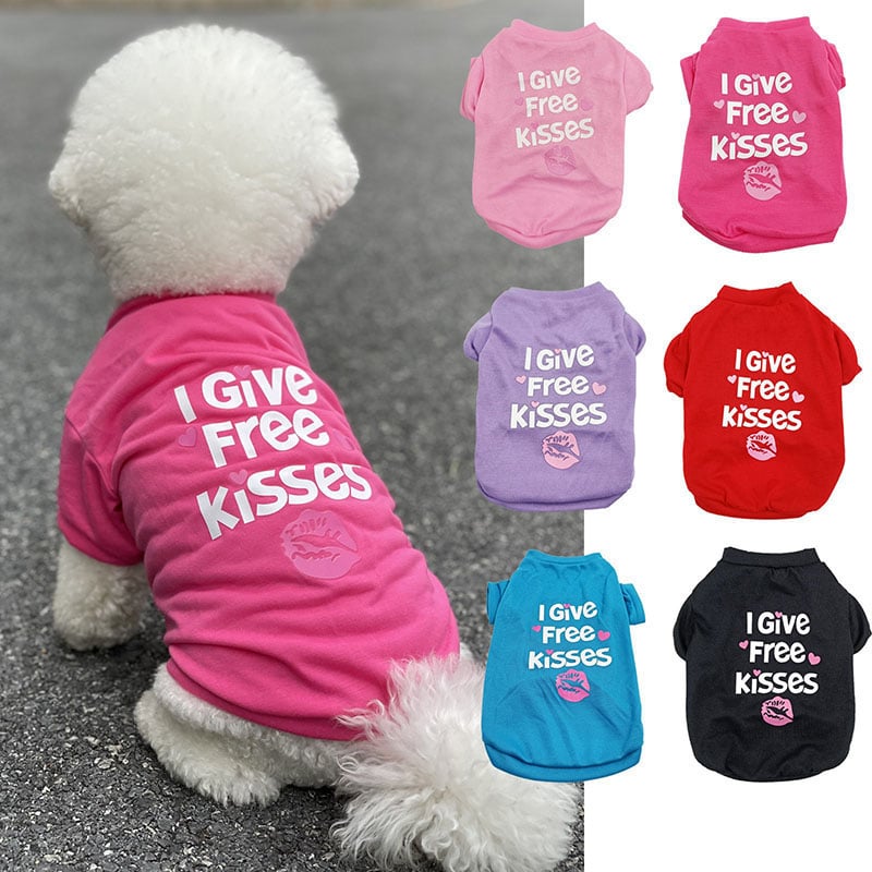 Cotton Dog Vest with English Print