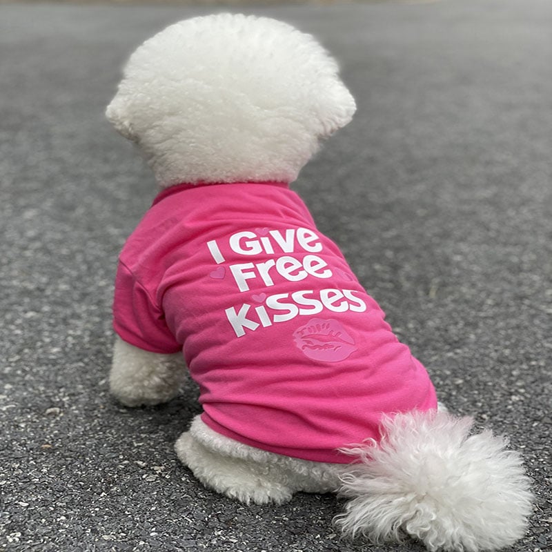 Cotton Dog Vest with English Print