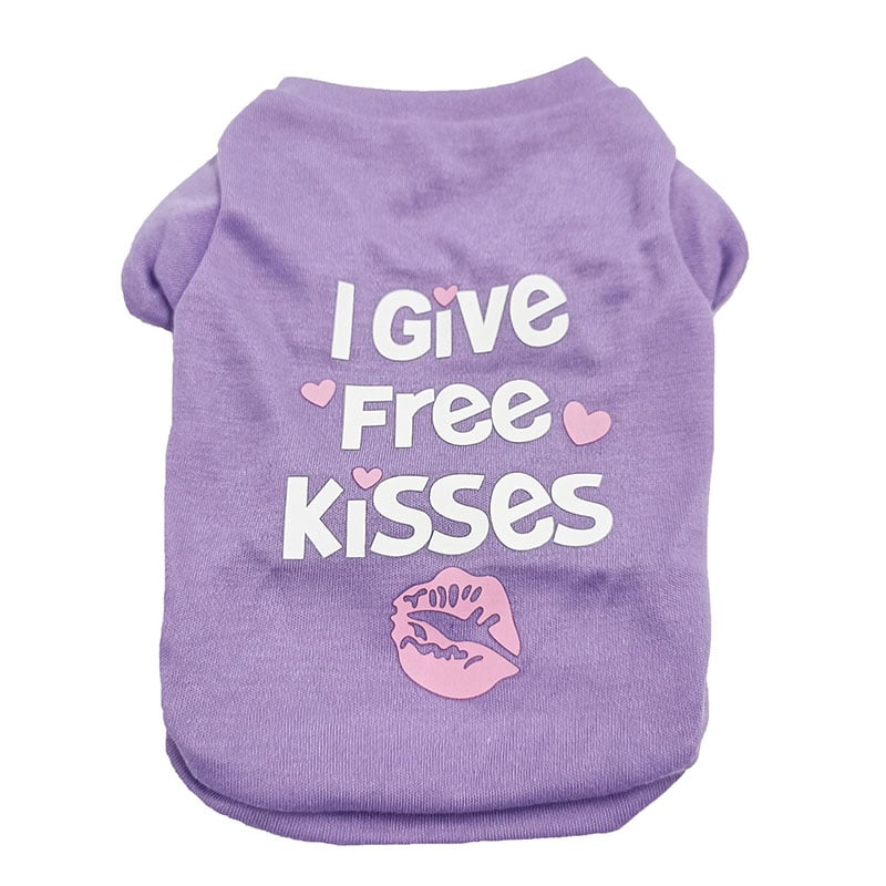 Cotton Dog Vest with English Print