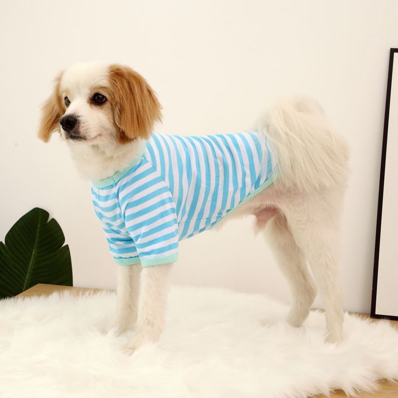 Striped Dog T-Shirt Summer Pet Clothes