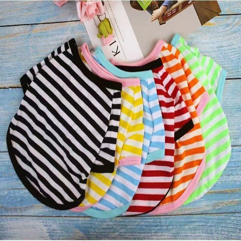 Striped Dog T-Shirt Summer Pet Clothes