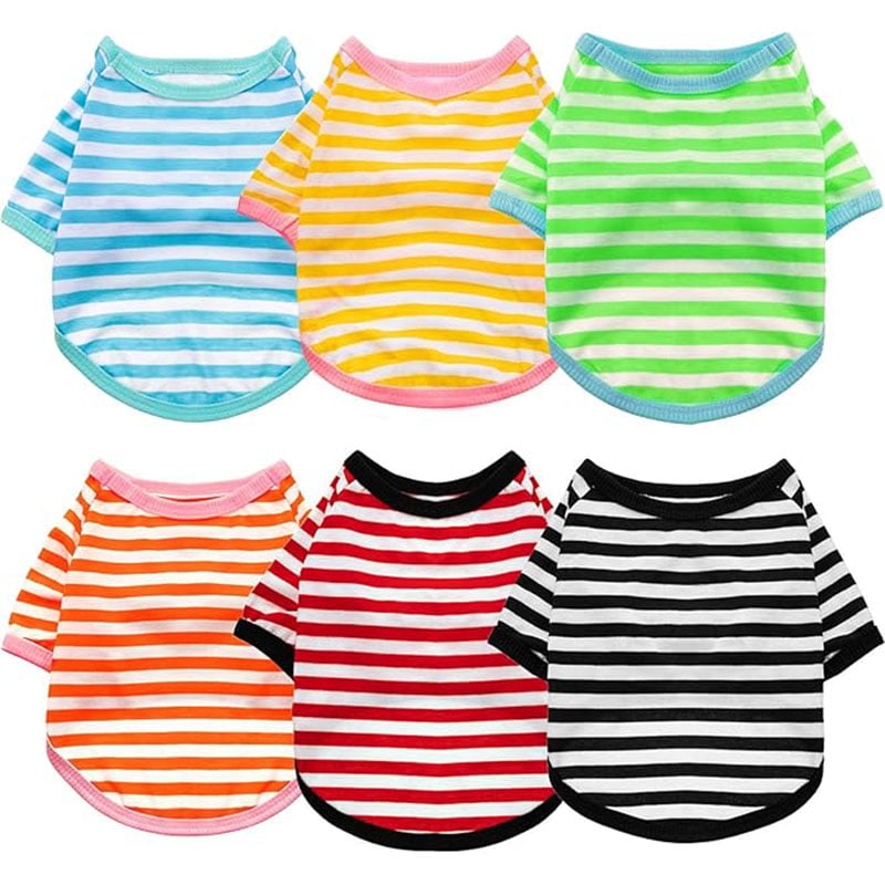 Striped Dog T-Shirt Summer Pet Clothes