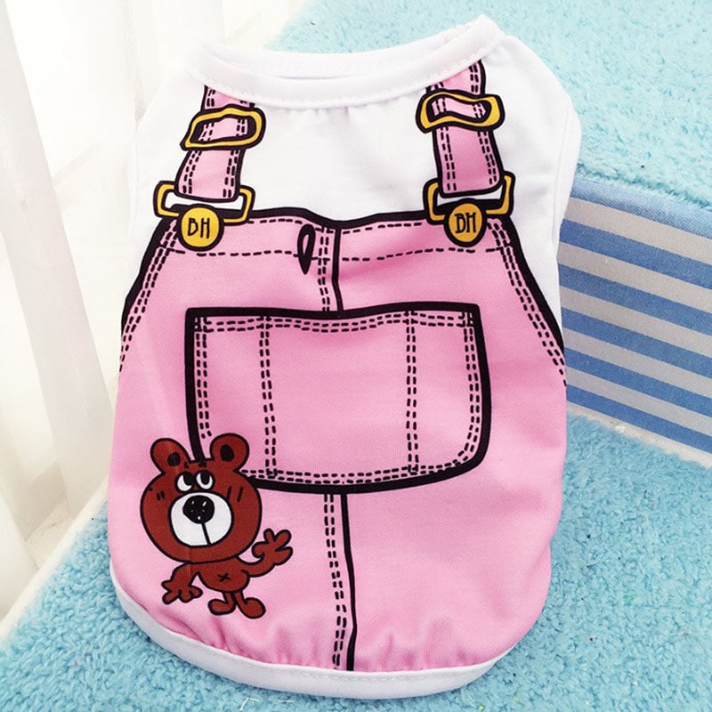 Mesh Dog Vest Faux Harness Design