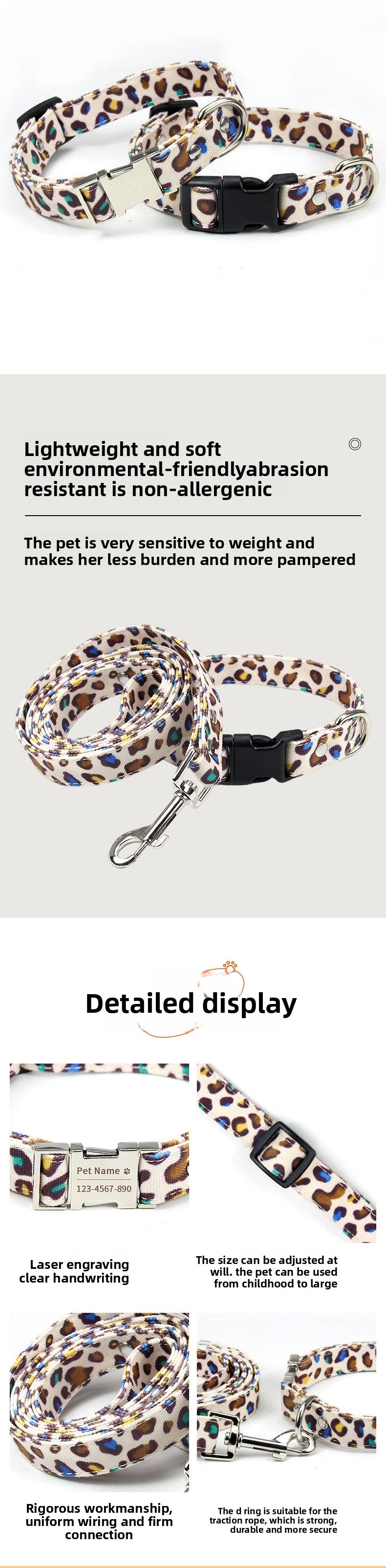 Leopard Print Dog & Cat Collar