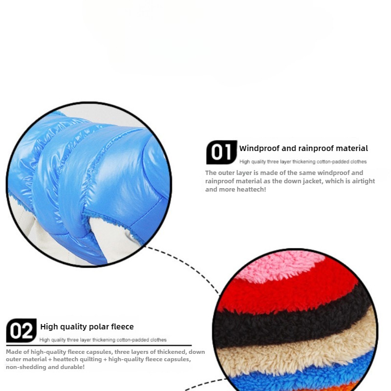 Winter Dog Jacket Warm Thick Pet Vest