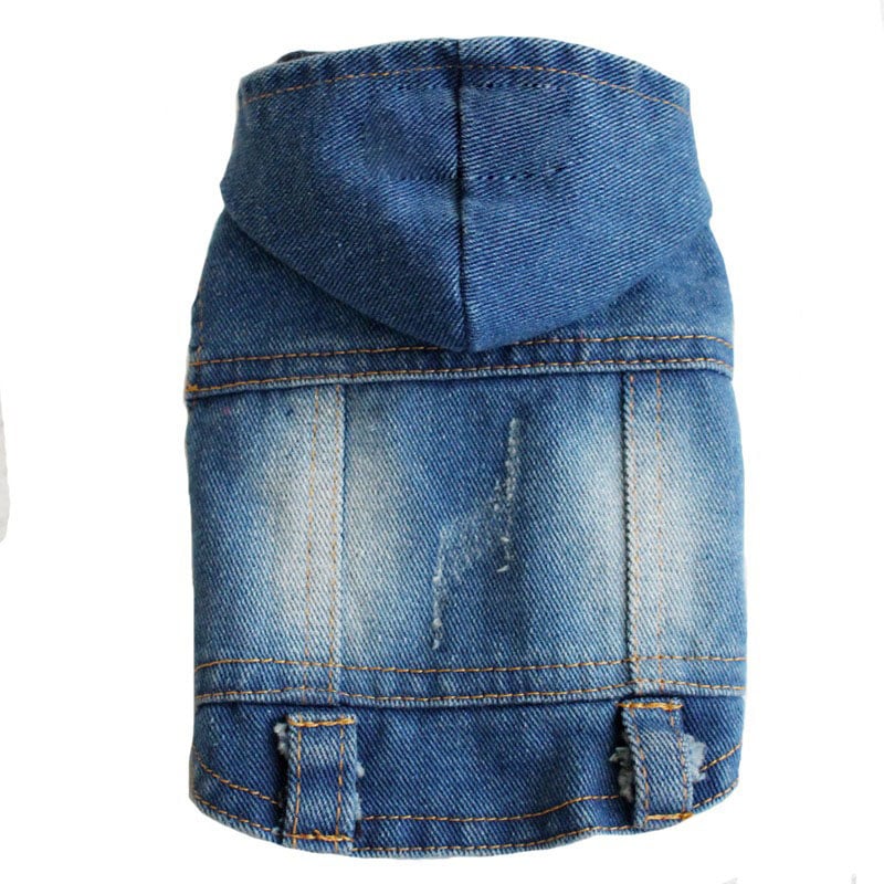 Pet Denim Vest Distressed Jean Jacket