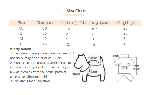Summer Dog T-Shirt Cute Pet Clothes