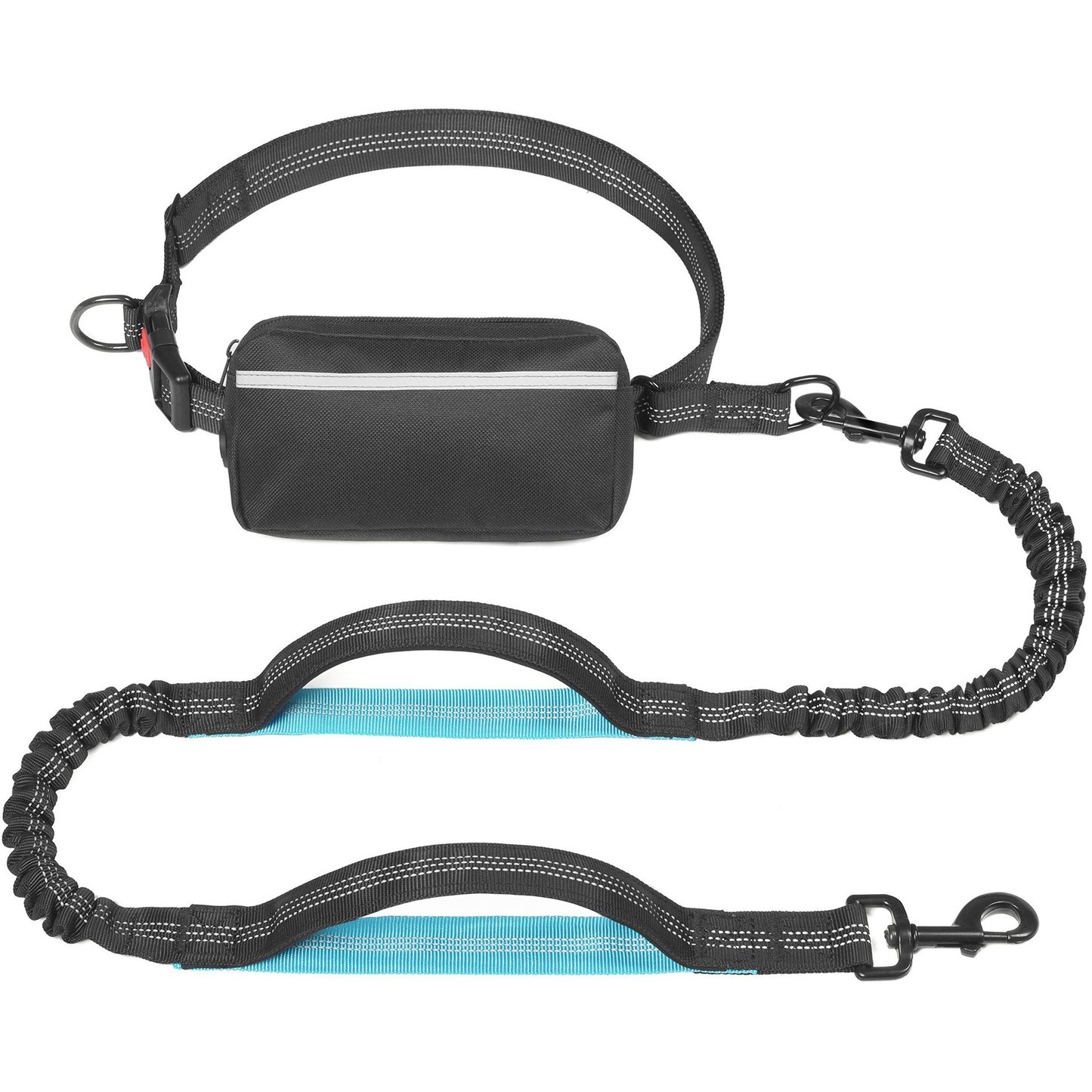 Nylon Hands-Free Dog Running Leash with Bell
