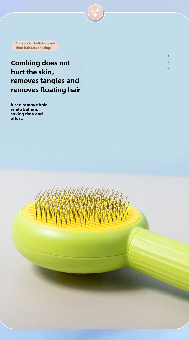 Pet Comb One Button Self Cleaning Grooming Brush