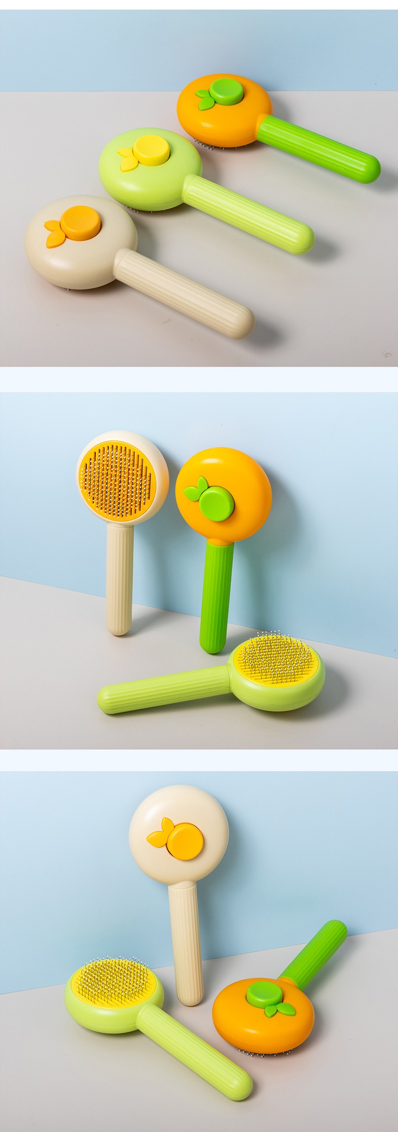 Pet Comb One Button Self Cleaning Grooming Brush