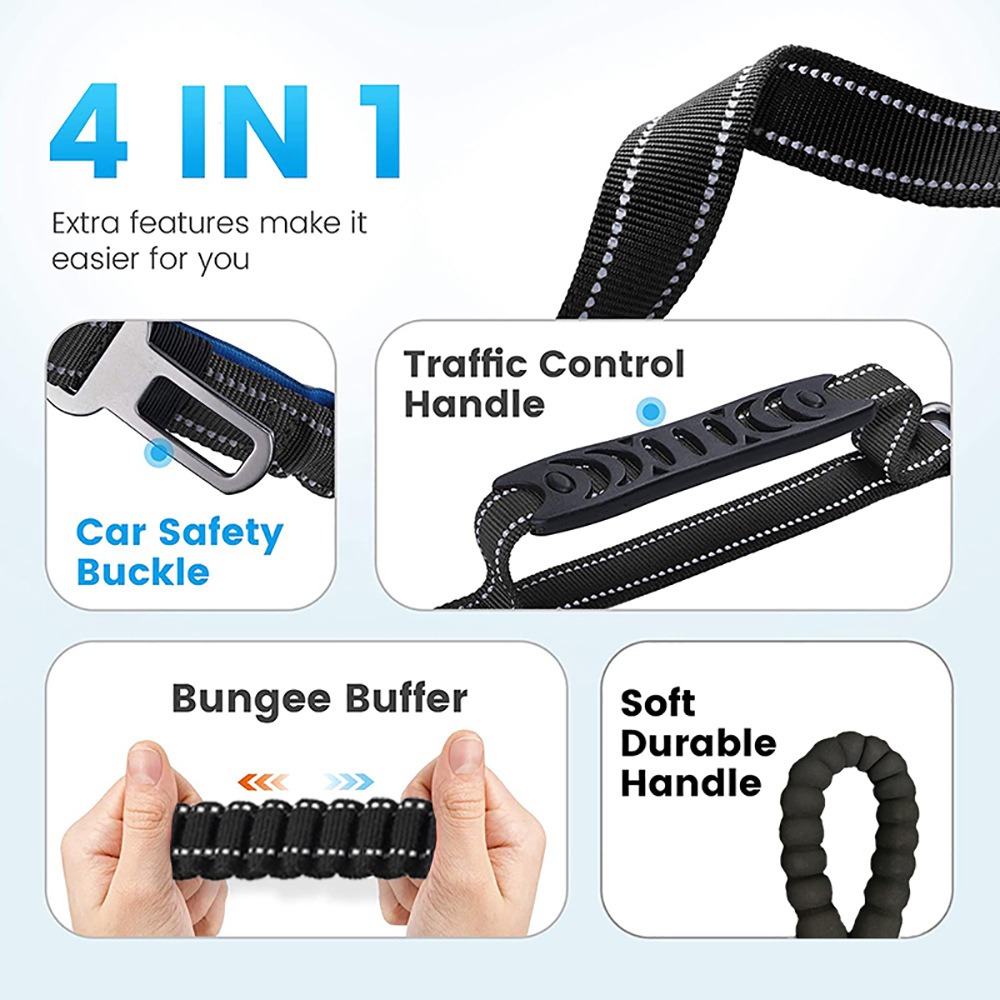 Elastic Shock-Absorbing Dog Leash