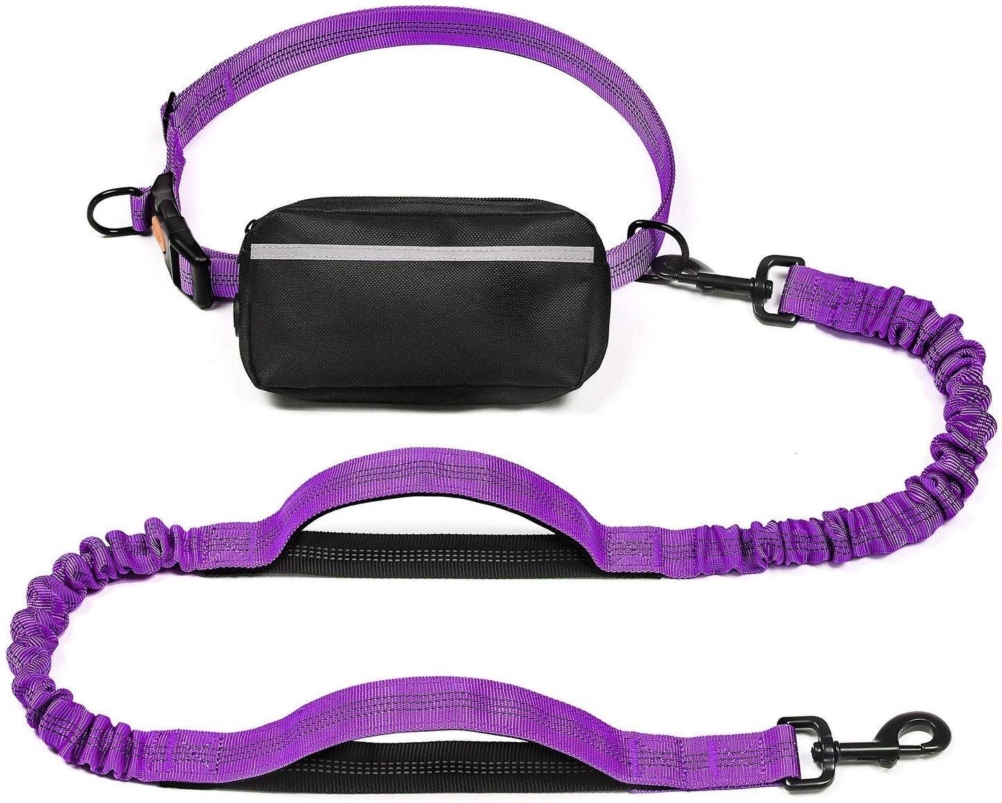 Nylon Hands-Free Dog Running Leash with Bell