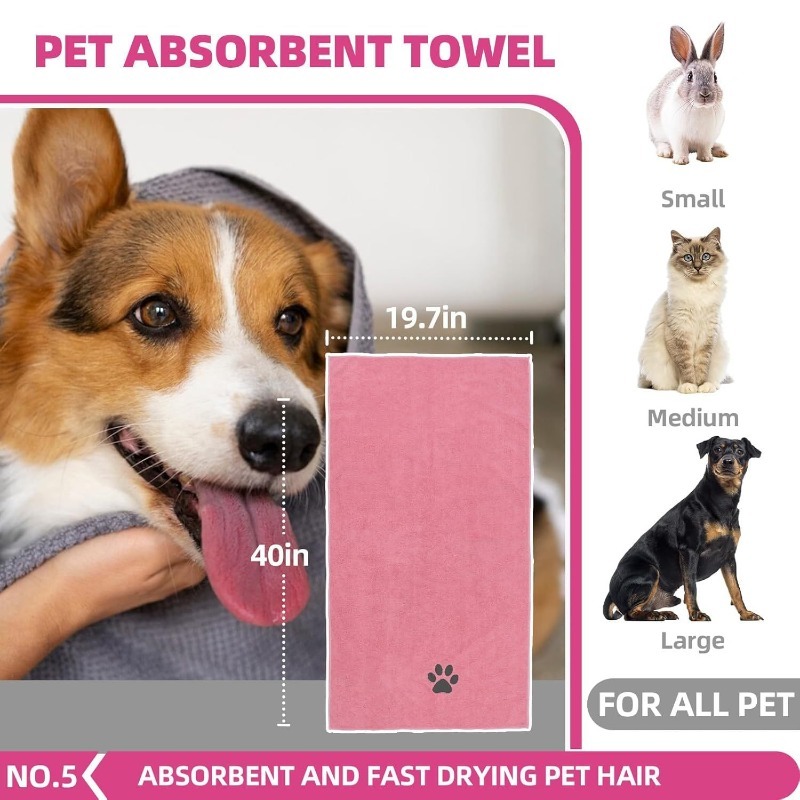 Pet Bath Brush Kit 6 Piece Grooming Set