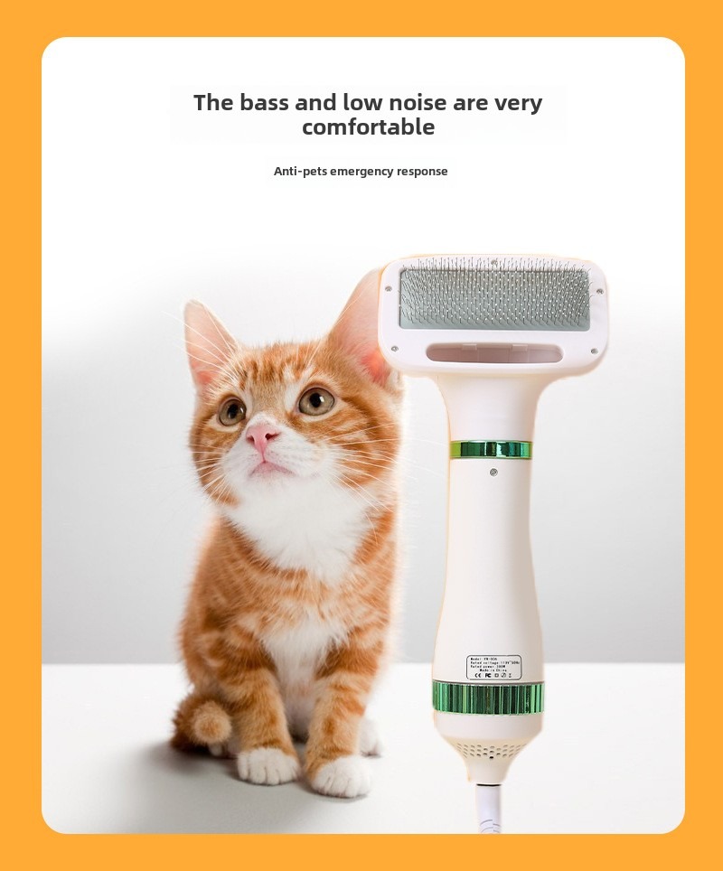 Pet Hair Dryer 2 in 1 Grooming Brush Portable