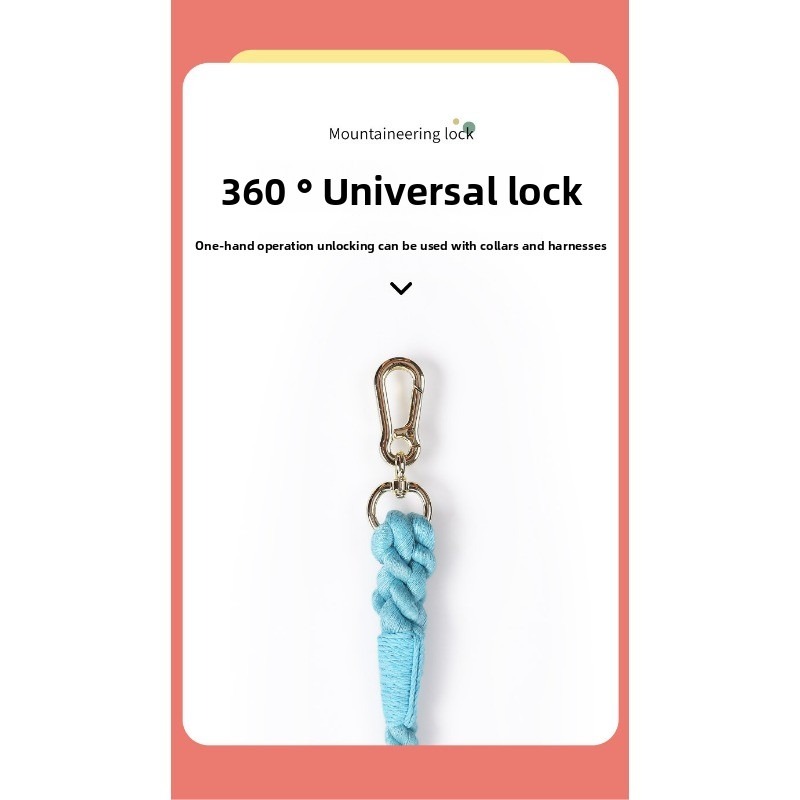 Colorful Woven Cotton Dog Leash