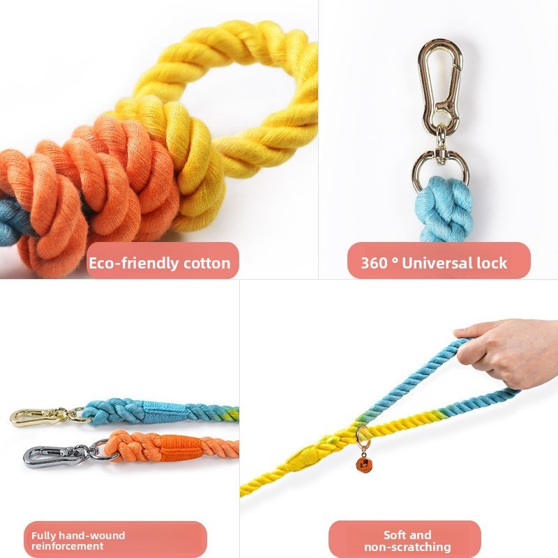 Colorful Woven Cotton Dog Leash