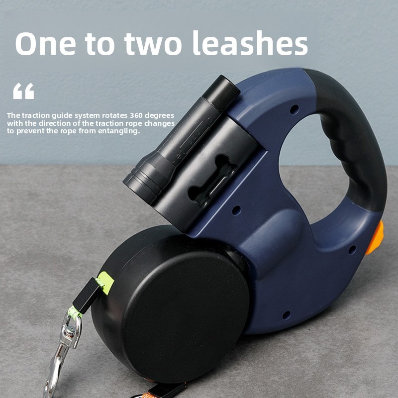 Double-Headed Dog Leash for Two Dogs