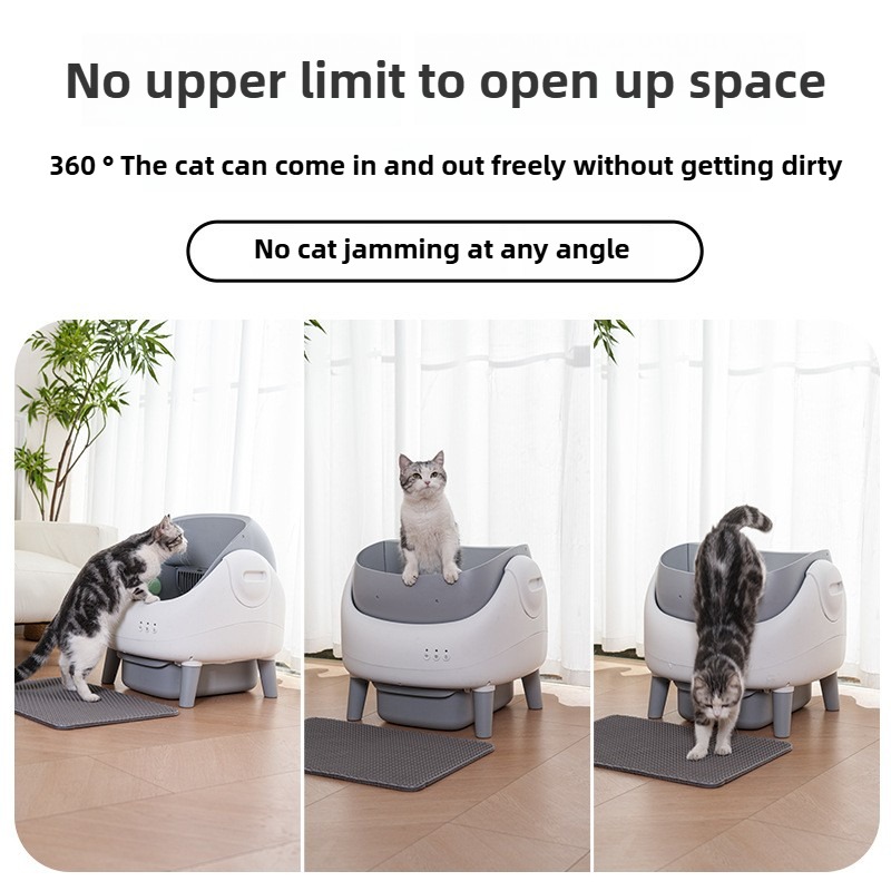 Cat Litter Box Top Opening Automatic Plastic