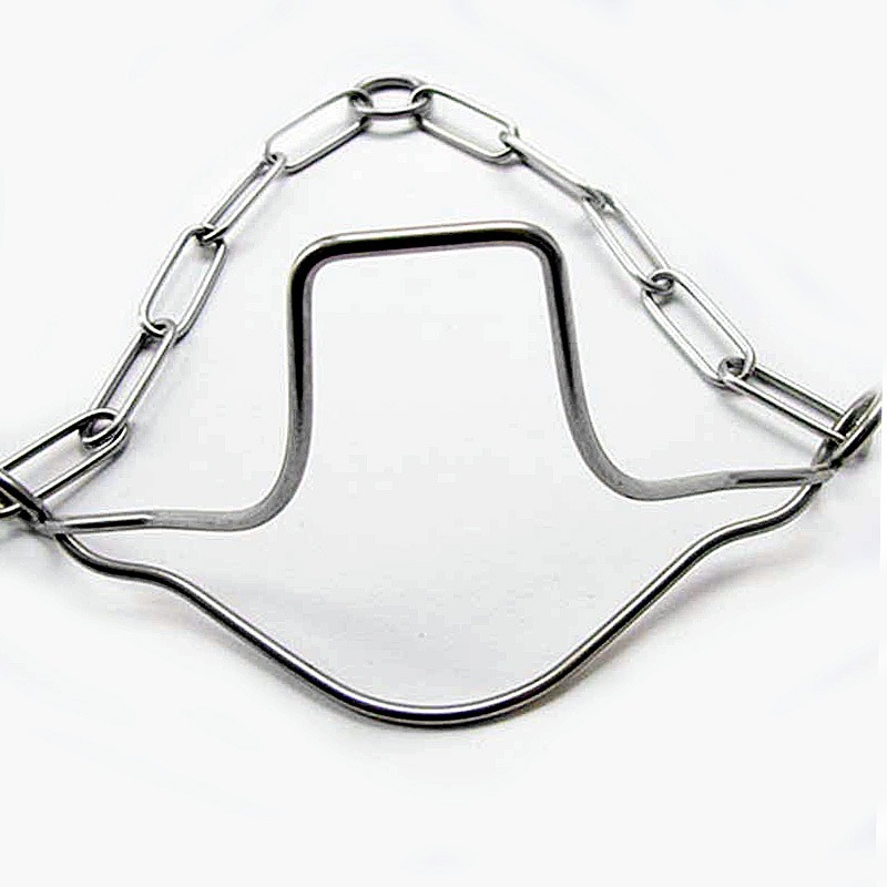 Black Martingale Stainless Steel Dog Collar