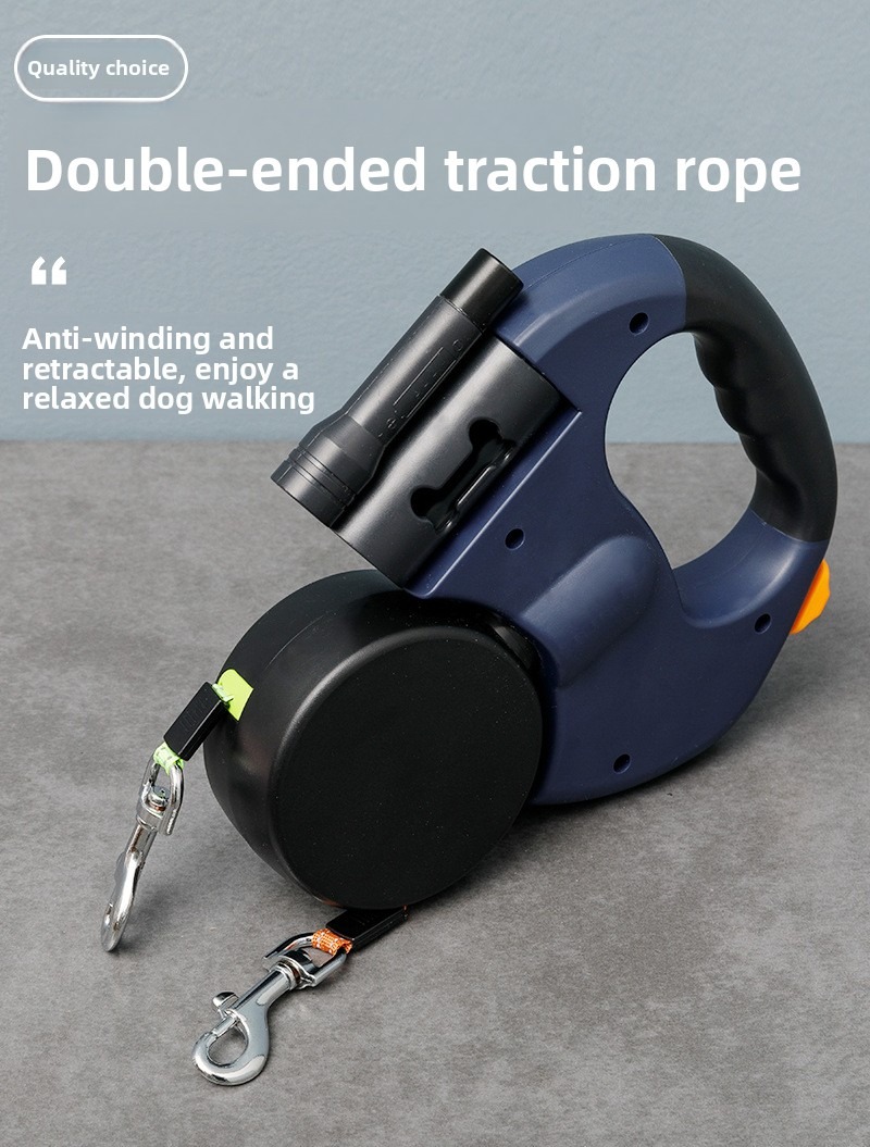 Double-Headed Dog Leash for Two Dogs