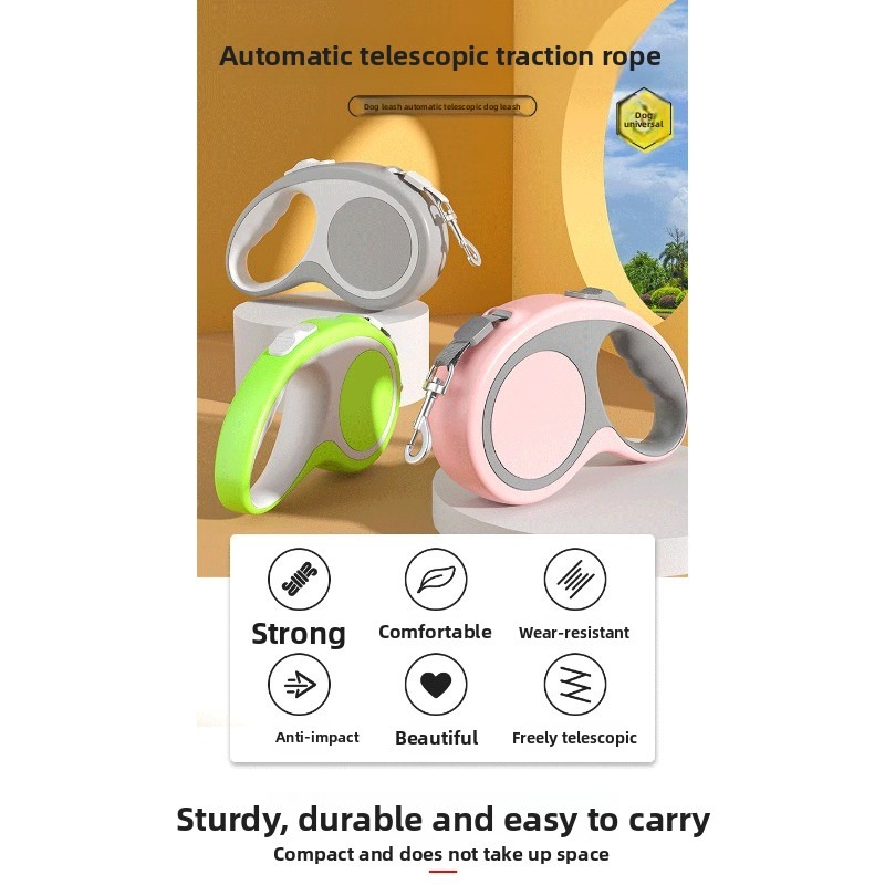Portable Retractable Dog Leash for Small Dogs