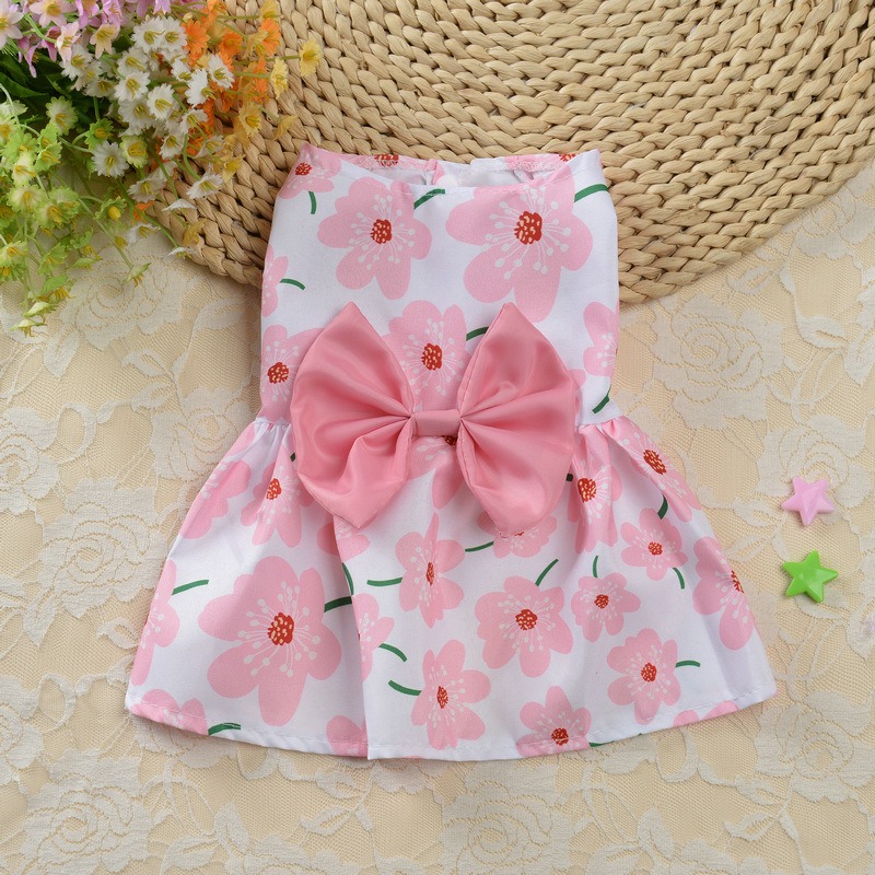 Summer Floral Princess Dog Dress