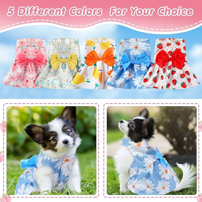 Summer Floral Princess Dog Dress
